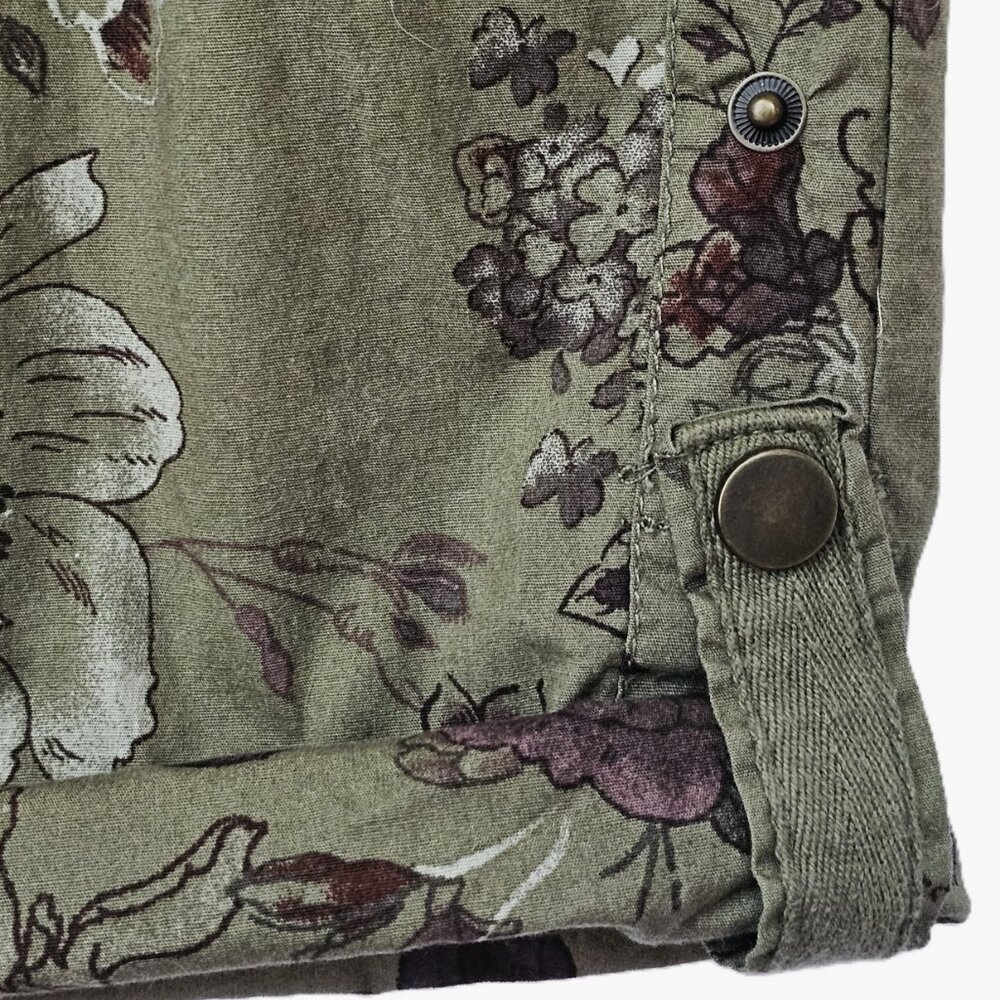 Democracy “Flex”-ellent Utility Pants – Floral Olive Green  Size 14 - Picture 11 of 16